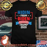 Hidin from Biden men women Vintage Pro Trump Anti Joe Biden T-Shirt