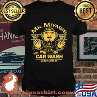 Mr. miyagi's wax on wax off full service car wash shirt