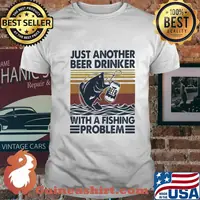 OFFICIAL JUST ANOTHER BEER DRINKER WITH A FISHING PROBLEM VINTAGE RETRO SHIRT
