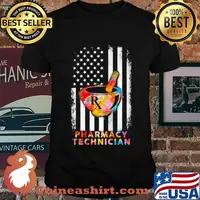 Official Pharmacy Technician American Flag Independence Day Shirt