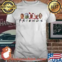 Friends characters happy merry christmas shirt