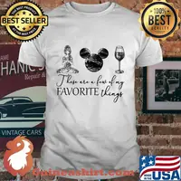 These are a few of my favorite things yoga mickey mouse and wine shirt