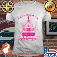 A Woman's Place Is In The House And Senate Usa Ruth Bader Ginsburg Shirt