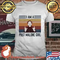 I am a post malone girl vintage retro shirt
