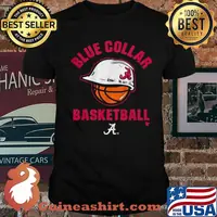 Alabama Crimson Tide blue collar basketball shirt