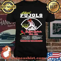 Albert Pujols St Louis Cardinals 2001 2011 thank you for the memories signature shirt