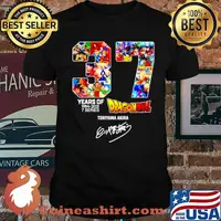 Dragon ball 37 years of 1984 2021 7 series Toriyama Akira signature shirt