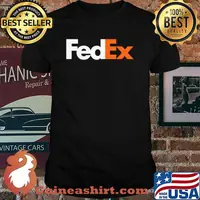 Fedex Logo White Orange Shirt