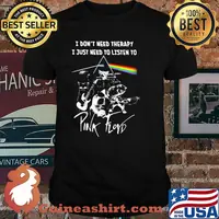 I Don’t Need Therapy I Just Need To Listen To Pink Floyd Cat Band Music Shirt