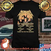Metallica 40th Anniversary 1981 2021 Thank You For The Memories Signature Shirt