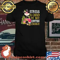 Siress Is Caused By Not Camping Enough Flamingo Shirt