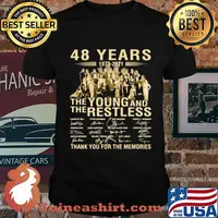 48 Years 1973 2021 The Young And The Restless Thank You For The Memories Signature Shirt