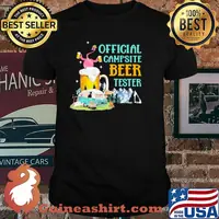 Camping Flamingo Beer Official campsite beer tester Shirt