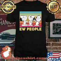 Ew People Three Snoopy Wear Mask VIntage Shirt
