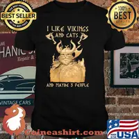 I Like Vikings And Cats And Maybe 3 People Shirt