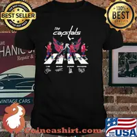 The Capitals step over the road sign signatures shirt