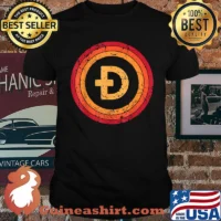 Dogecoin Doge Coin Logo Crypto Currency Vintage Shirt