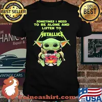 Sometimes i need to be alone and listen to Metallica yoda shirt