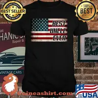 Best Uncle Ever Father's Day American Flag T-Shirt