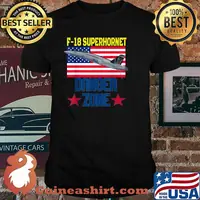 F 18 Superhonrnet Danger Zone Fun pilot and aircraft tee's, perfect for flying airplanes American Flag T-Shirt