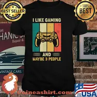 I Like Gaming and Maybe 3 People Vintage T-Shirt
