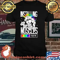 Installing Muscles Unicorn LGBT Lifting Shirt