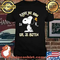Raak me ann en ik zal je bijten snoopy shirt