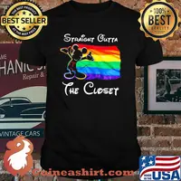 Straight outta the closet mickey lgbt shirt