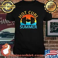 Vintage Retro Fitness Gym Workout Hot Curl Summer Shirt