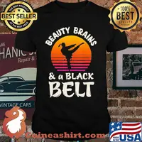 Beauty Brains And A Black Belt KArate Vintage Shirt