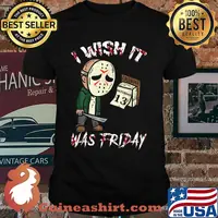 Halloween Horror Humor I Wish It Was Friday Serial Killer T-Shirt