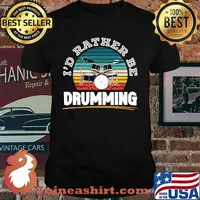 I'd Rather Be Drumming Vintage T-Shirt