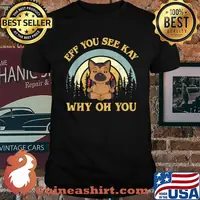 Eff you See Kay Why oh You Yoga Dog Meditation Vintage T-Shirt