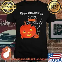 Happy Halloween Cat Pumpkin Shirt