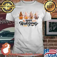 Happy Thanksgiving Gnomes Autumn Season T-Shirt