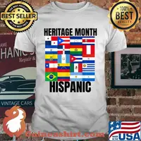 Heritage Month Hispanic country spanish flags T-Shirt