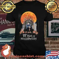 The king of halloween face knife blood moon shirt
