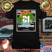 Californium Element, Palms and Sunset Periodic Table Element T-Shirt