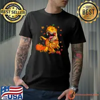 Happy Thanksgiving Trex Turkey Lover Basketball Pumpkin T-shirt