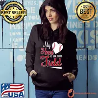 My Heart Is On That Field Baseball Design For Mom Essential T-Shirt