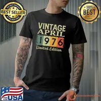 Vintage Retro 45th Birthday Gift April 1976 T-Shirt