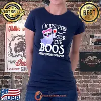 Wine I’m Just Here For The Boos Respiratory Therapist Happy Halloween Shirt