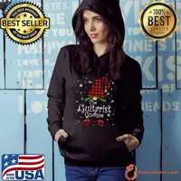 Best Guitarist Gnome Buffalo Plaid Matching Family Christmas T Shirt