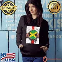 Funny Jamaica Flag English Flag Ripped Shirt