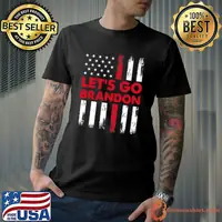 Let's Go Brandon Chant Conservative US Flag T-shirt
