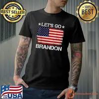Let's Go Brandon Conservative Anti Liberal American US Flag T-Shirt
