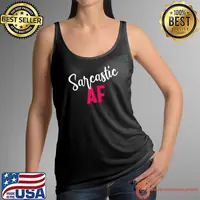 Official sweary AF Funny Swear Word Sarcastic T-Shirt Tank Top