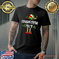 Official the Cousin Crew Elf Family Matching Group Christmas T-Shirt