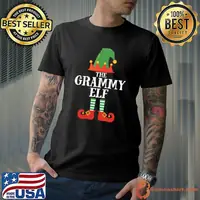 Official the Grammy ELF Matching Family Group Christmas Pajama T-Shirt