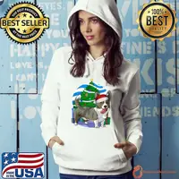 Original cardigan Welsh Corgi Santa Christmas Tree Decor T-shirt
